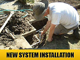 new system installation - our irirgation contractors handle new system design & installation